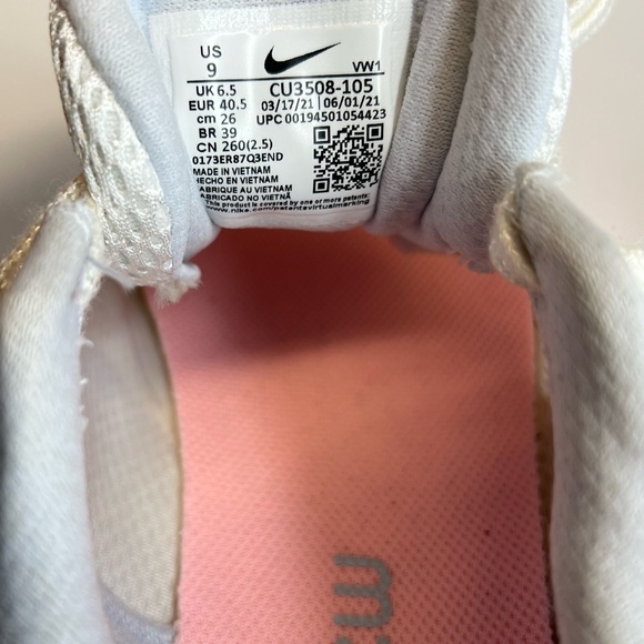 Nike Renew Ride 2 Womens Running CU3508-105 Sz 9M White/Grey/Blush VGUC! - Picture 14 of 15